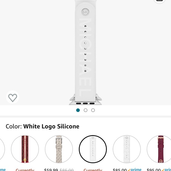 Michael Kors Apple Watch Band, White“ Michael Kors” logo - Picture 5 of 6